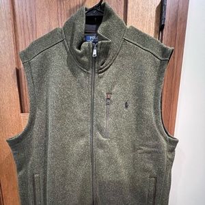 Heather Ralph Lauren Polo full zip fleece vest. Size 2XL.